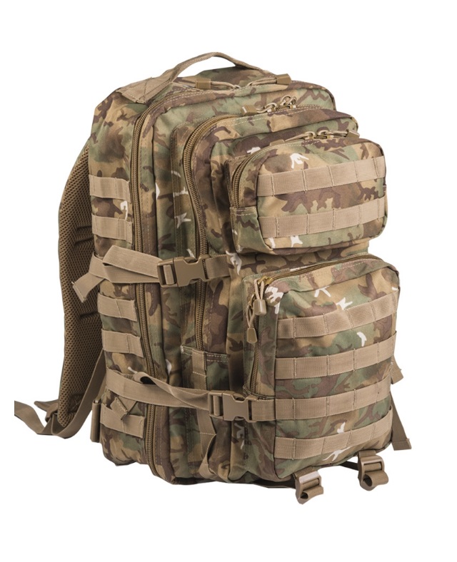 Mil Tec iso rynnäkköreppu 40 L woodland arid MilGear