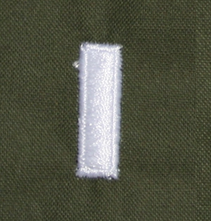 US Army arvomerkki, kangas - lieutenant, värillinen