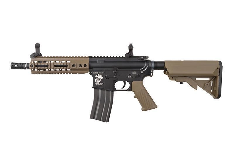 Specna Arms M4 CQBR Noveske SA-A04 ONE SAEC, metallinen, musta/hiekka