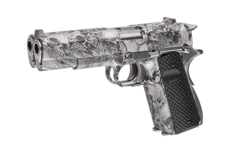 Armorer Works MX0100 Double Barrel Gas pistol, Skull