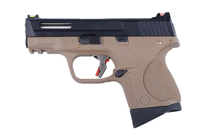 WE 3.8 MP Compact Force Gas pistol, Tan