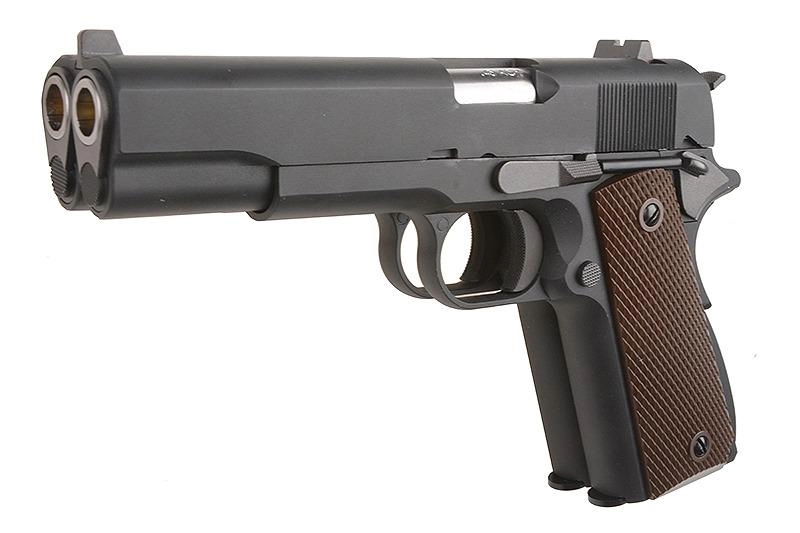 WE M1911 Double Barrel GBB pistol, Black