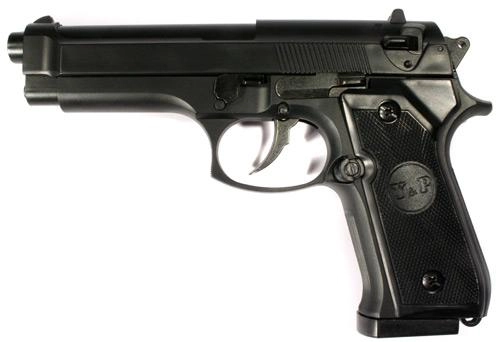 SRC 92F pistooli, jousiviritteinen - musta