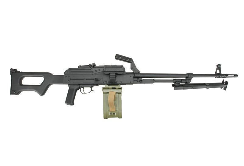 A&K PKM AEG konekivääri, metallinen - musta