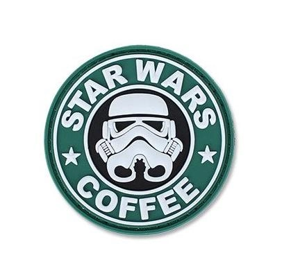 Starwars & Coffee- velkromerkki, 3D, vihreä