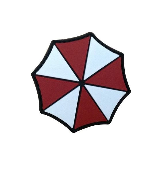 Resident Evil Umbrella- velkromerkki, 3D, värillinen