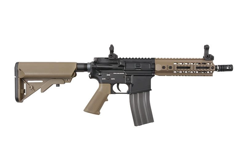 Specna Arms M4 CQBR Noveske SA-A04 ONE SAEC, metallinen, musta/hiekka