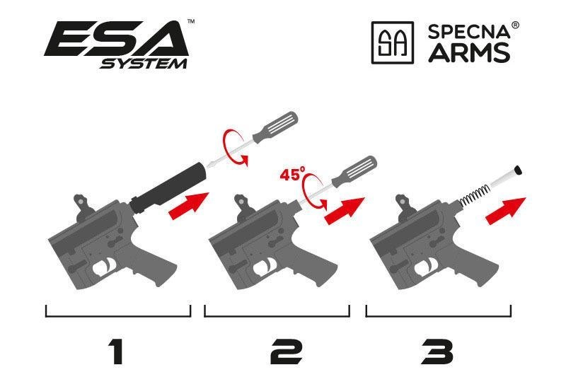 Specna Arms M4A1 RRA SA-E01 EDGE ASTER V2 Custom, musta