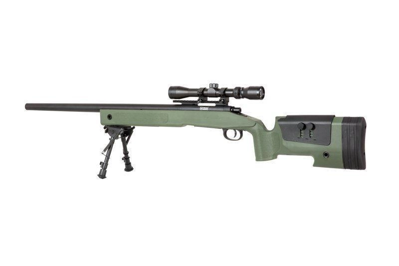 Specna Arms SA-S02 CORE bipodilla ja kiikarilla - oliivinvihreä