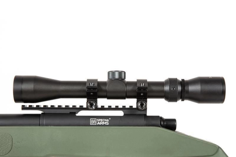 Specna Arms SA-S02 CORE bipodilla ja kiikarilla - oliivinvihreä