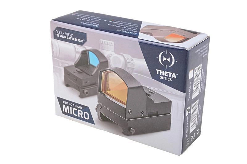 Theta Optics Micro Reflex puna-/viherpistetähtäin - musta