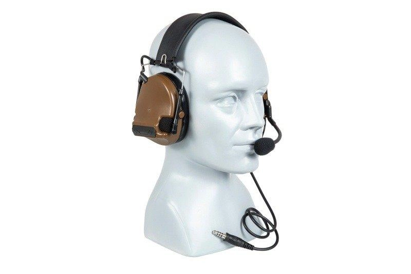 Z-Tac Com III headset mikrofonilla - kojootinruskea