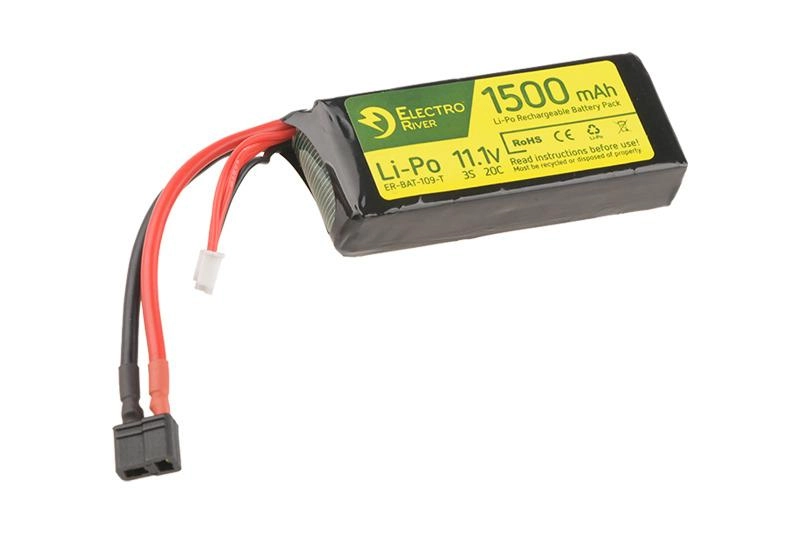 Electro River 7.4V 1500 mAh 20/40C LiPo - Pack - Deans/T-Connect