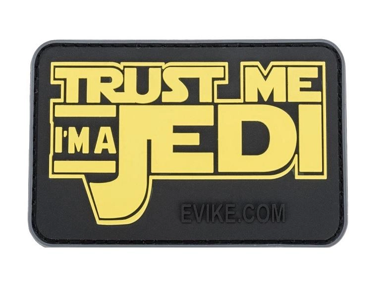Trust Me I'm A Jedi - velkromerkki, 3D