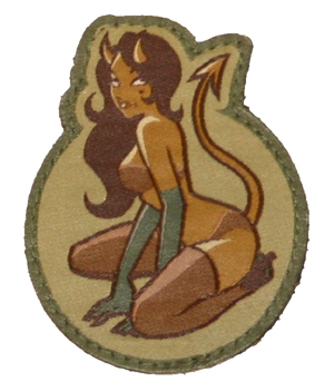 Mil-Spec Monkey "Devil Girl" -merkki, arid, velkro
