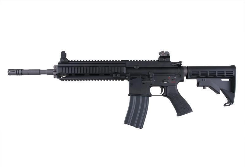 WE HK416 Carbine open bolt GBBR, metallinen