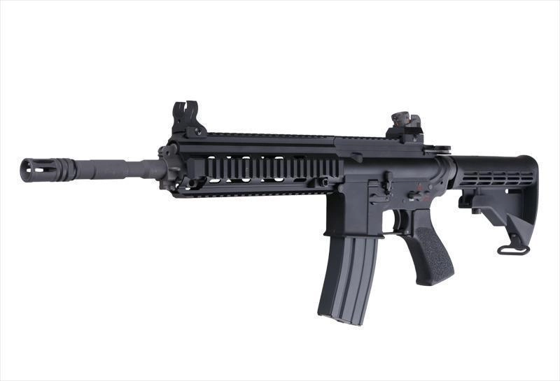 WE HK416 Carbine open bolt GBBR, metallinen