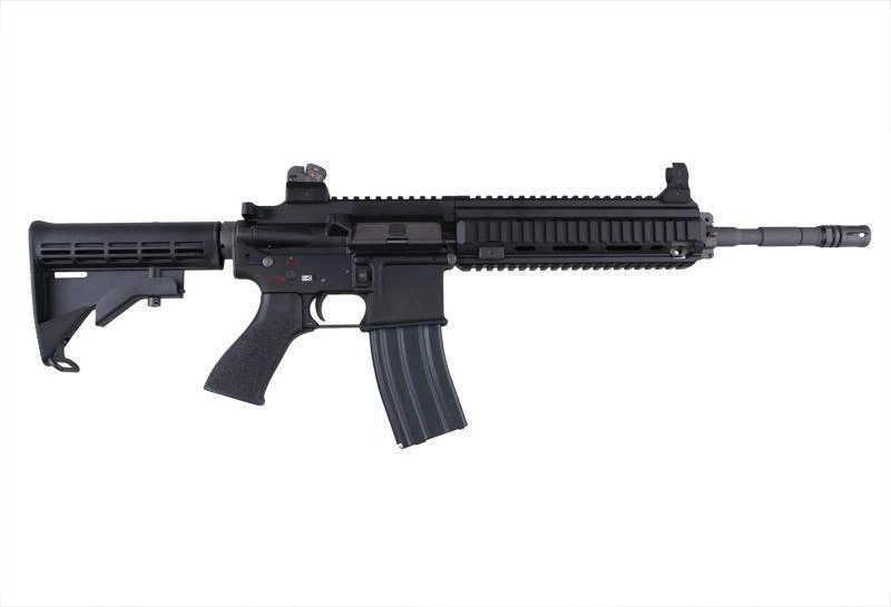 WE HK416 Carbine open bolt GBBR, metallinen