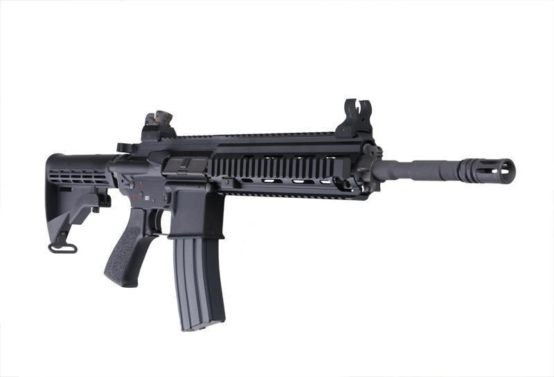 WE HK416 Carbine open bolt GBBR, metallinen