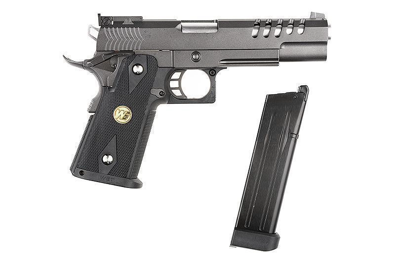 WE Hi-Capa 5.1 K GBB pistooli, metallinen - musta