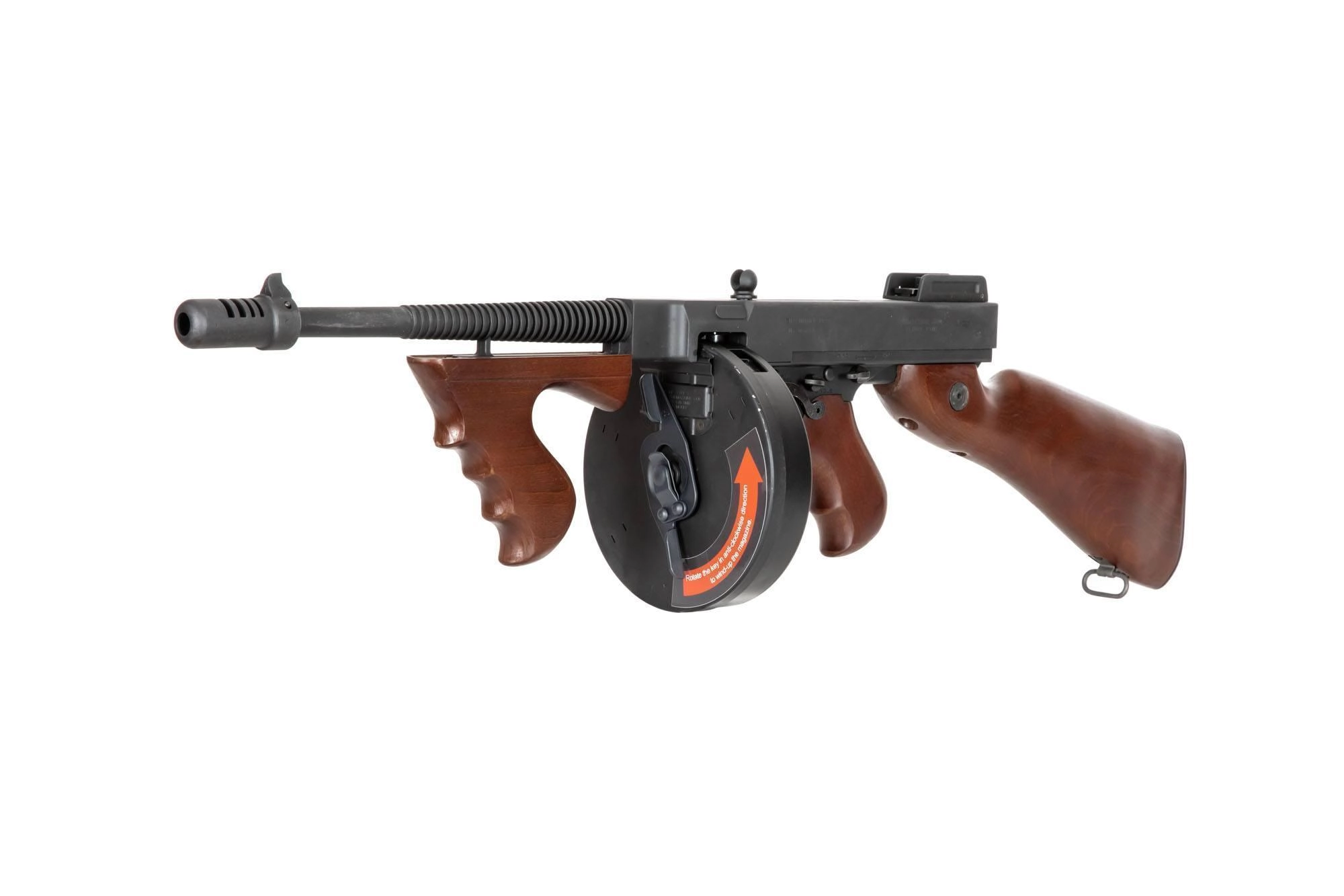 King Arms M1928 Chicago Thompson, metallinen puuosilla