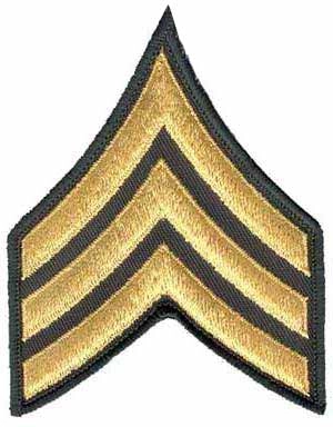US Army arvomerkit, kangas, hiha, pari - sergeant