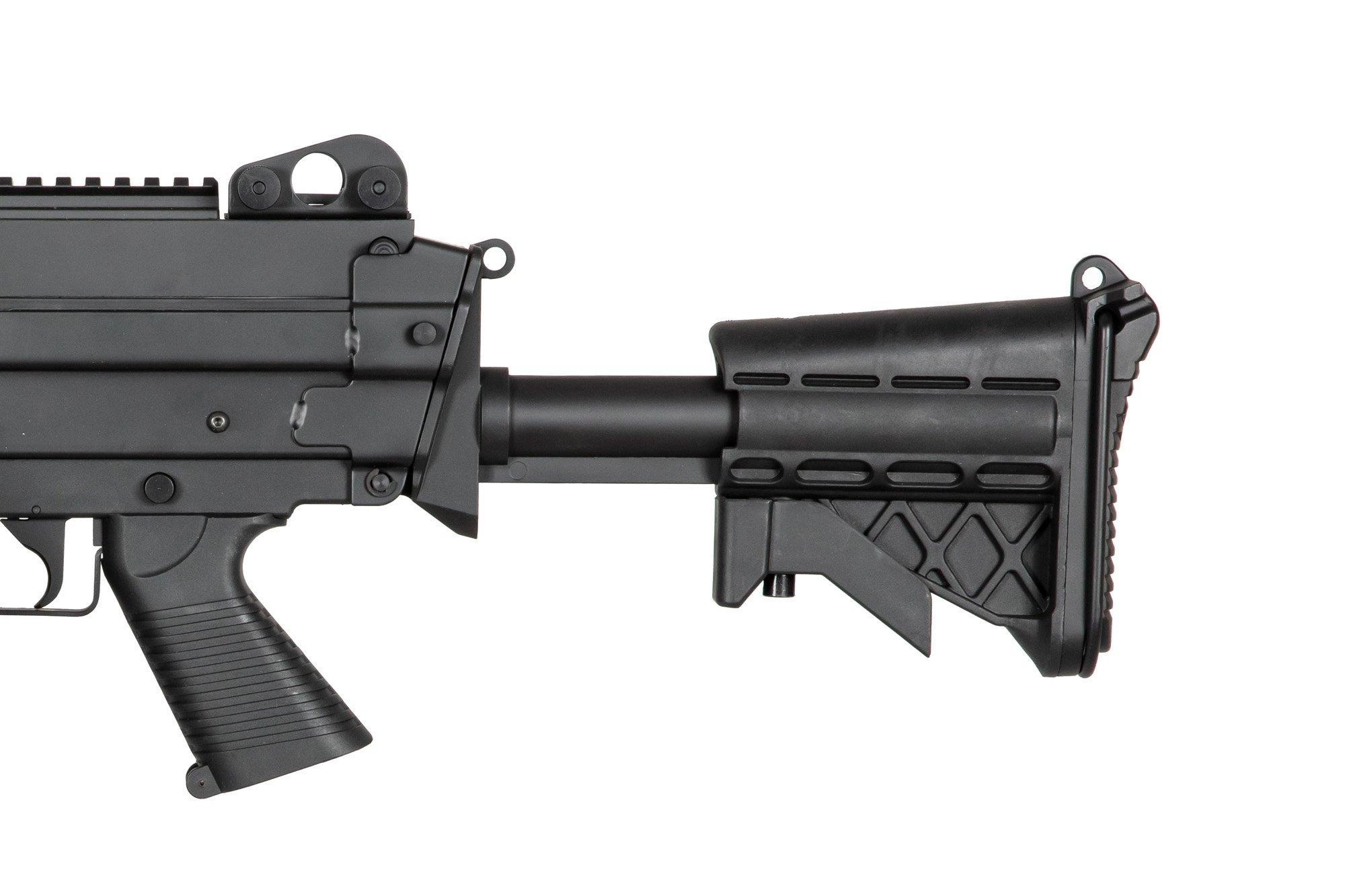 A&K M249 MK46 AEG konekivääri, metallinen - musta