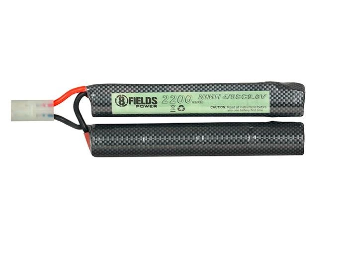 8Fields 9.6V 2200 mAh crane NiMH-akku, large-liitin