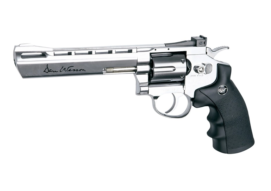 ASG Dan Wesson revolveri, metallinen (6 inch), kromattu, CO2