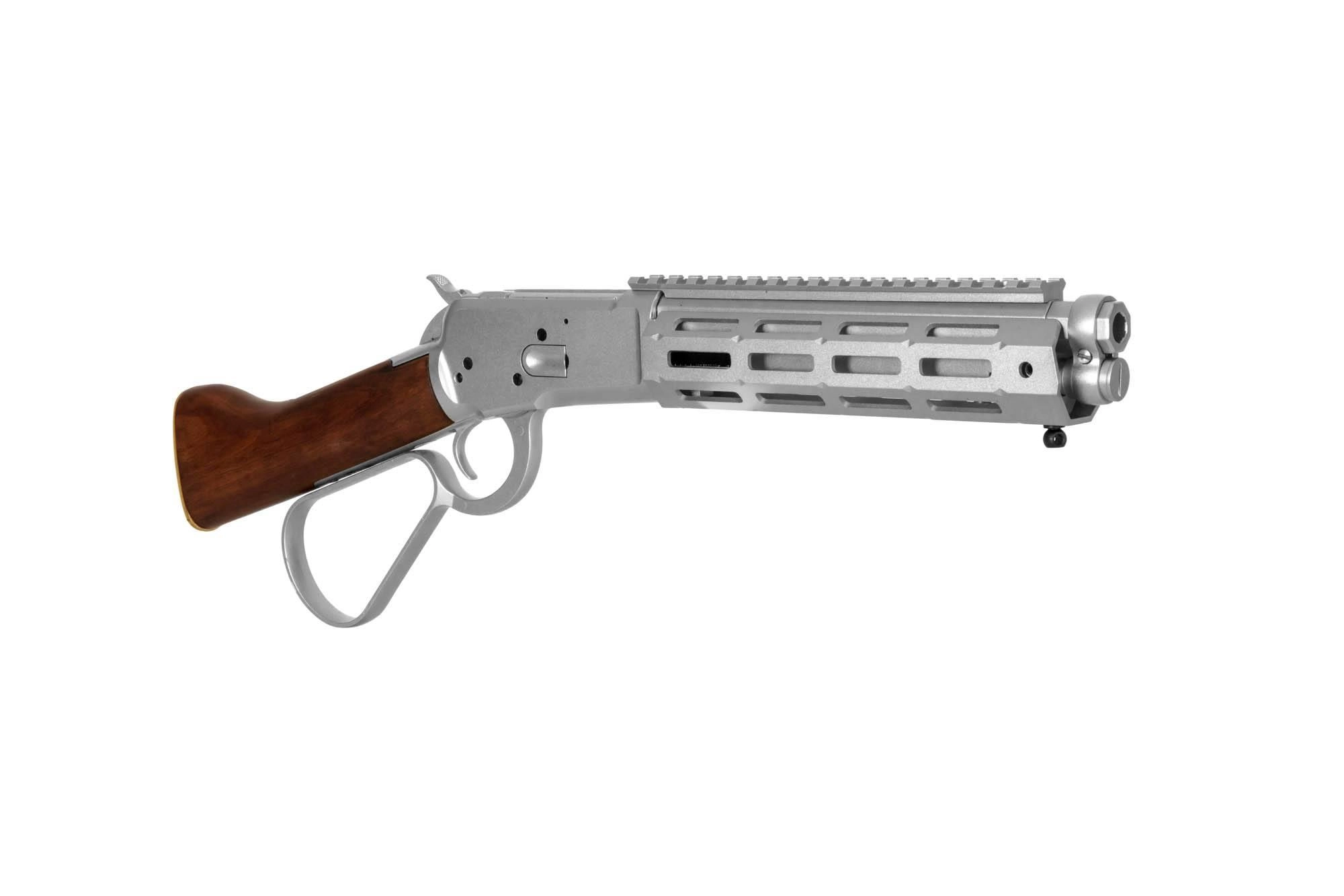 A&K Winchester 1873R kaasukivääri, metallia ja puuta - hopea