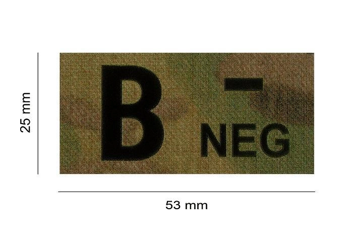 Clawgear IR B Neg veriryhmämerkki - Multicam
