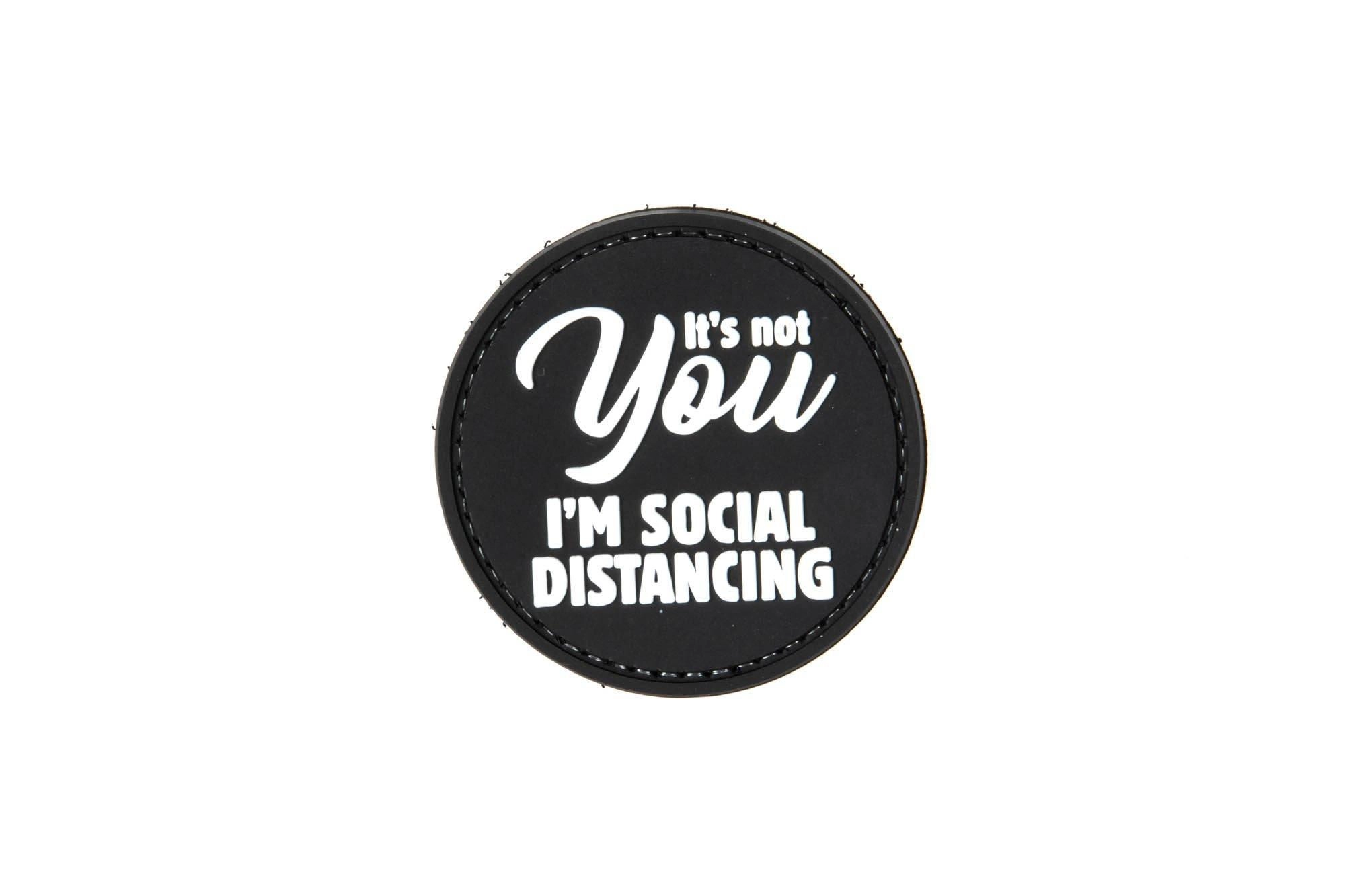 Social Distancing 3D moraalimerkki, velcrolla