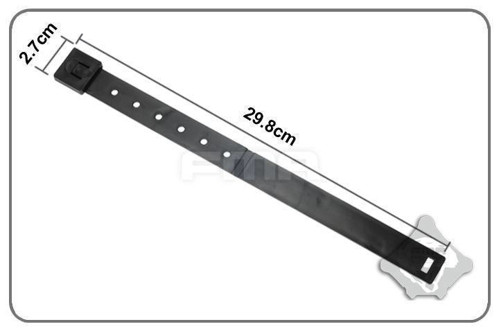 FMA Malice Clip kiinnikeet (3 kpl), 5" pitkä - musta