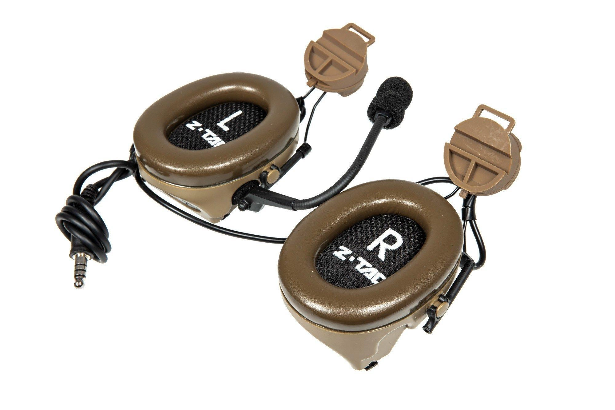 Z-Tactical CII headset, FAST-kypärään - Dark Earth