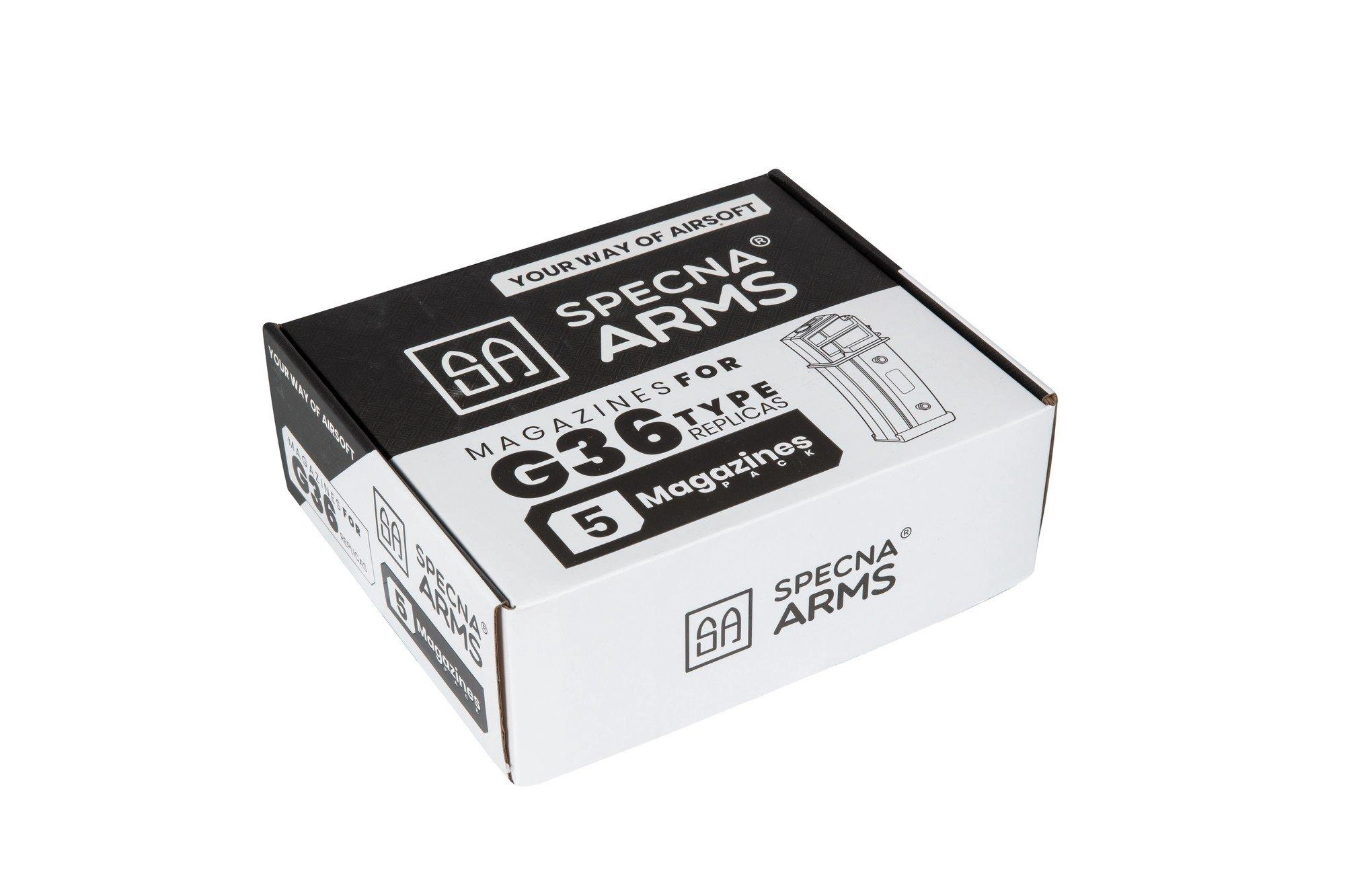 Specna Arms 5x G36 Hi-Cap lipaspaketti - musta