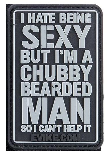 "Sexy Bearded Man" 3D velkromerkki