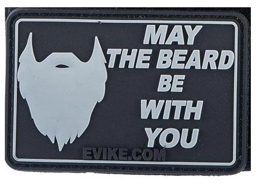 "May the Beard..." 3D velkromerkki