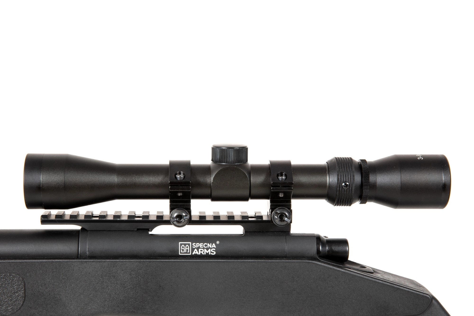 Specna Arms SA-S03 CORE High Velocity bipodilla ja kiikarilla - musta