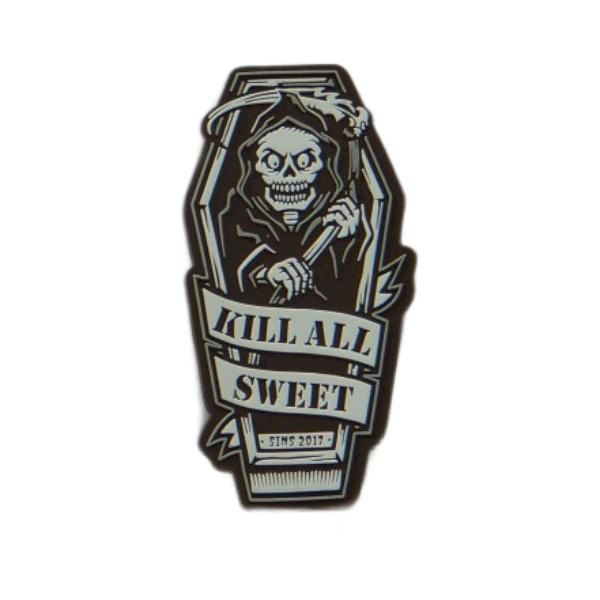 "Kill All Sweet" -velkromerkki, 3D, musta
