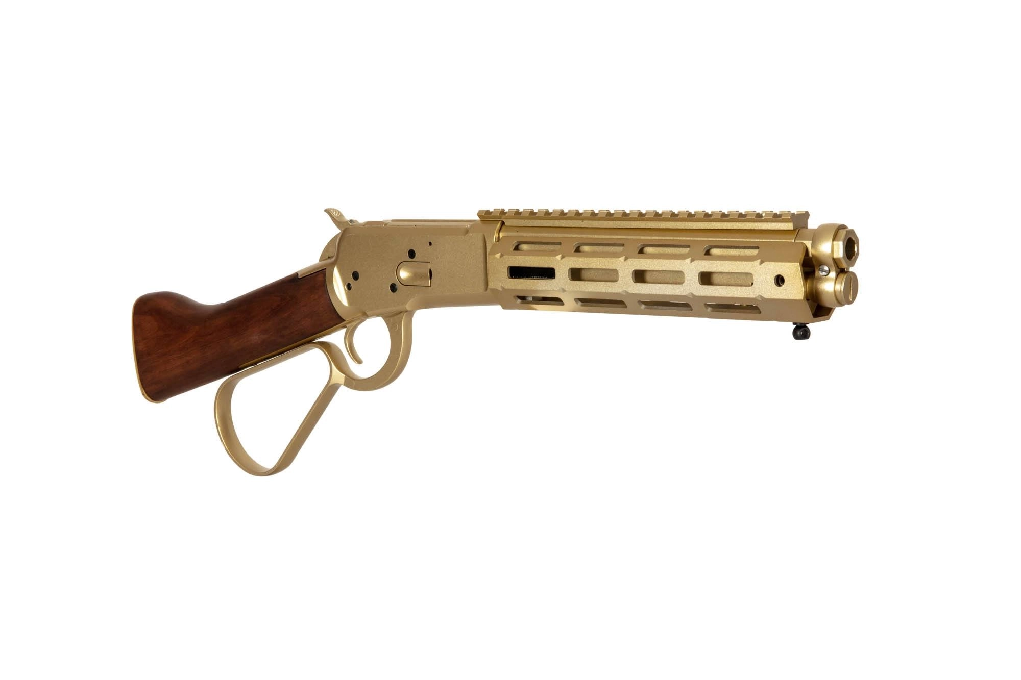 A&K Winchester 1873R kaasukivääri, metallia ja puuta - kulta