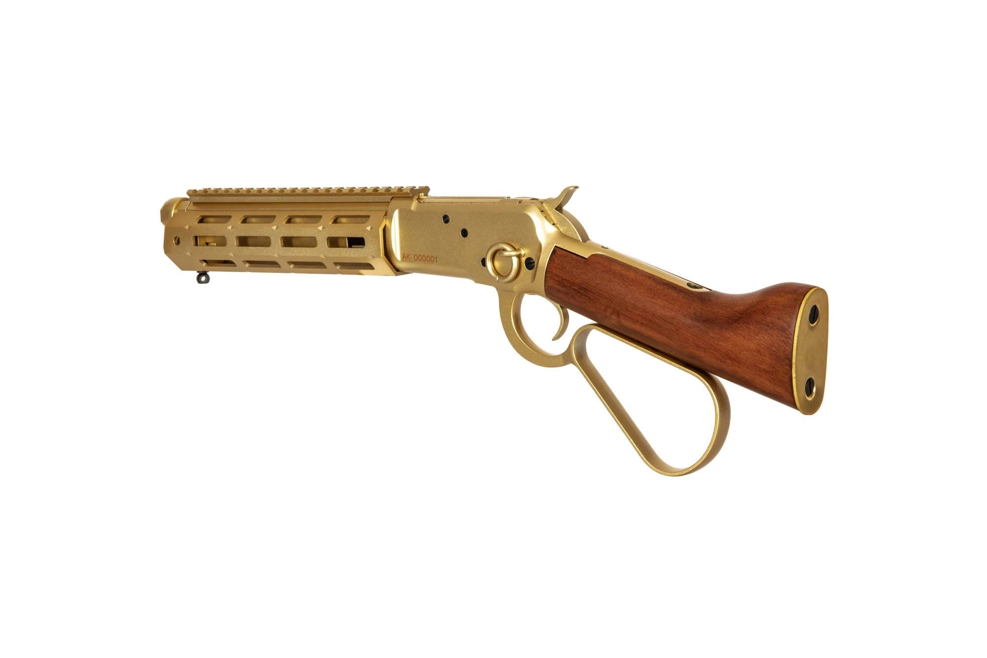 A&K Winchester 1873R kaasukivääri, metallia ja puuta - kulta