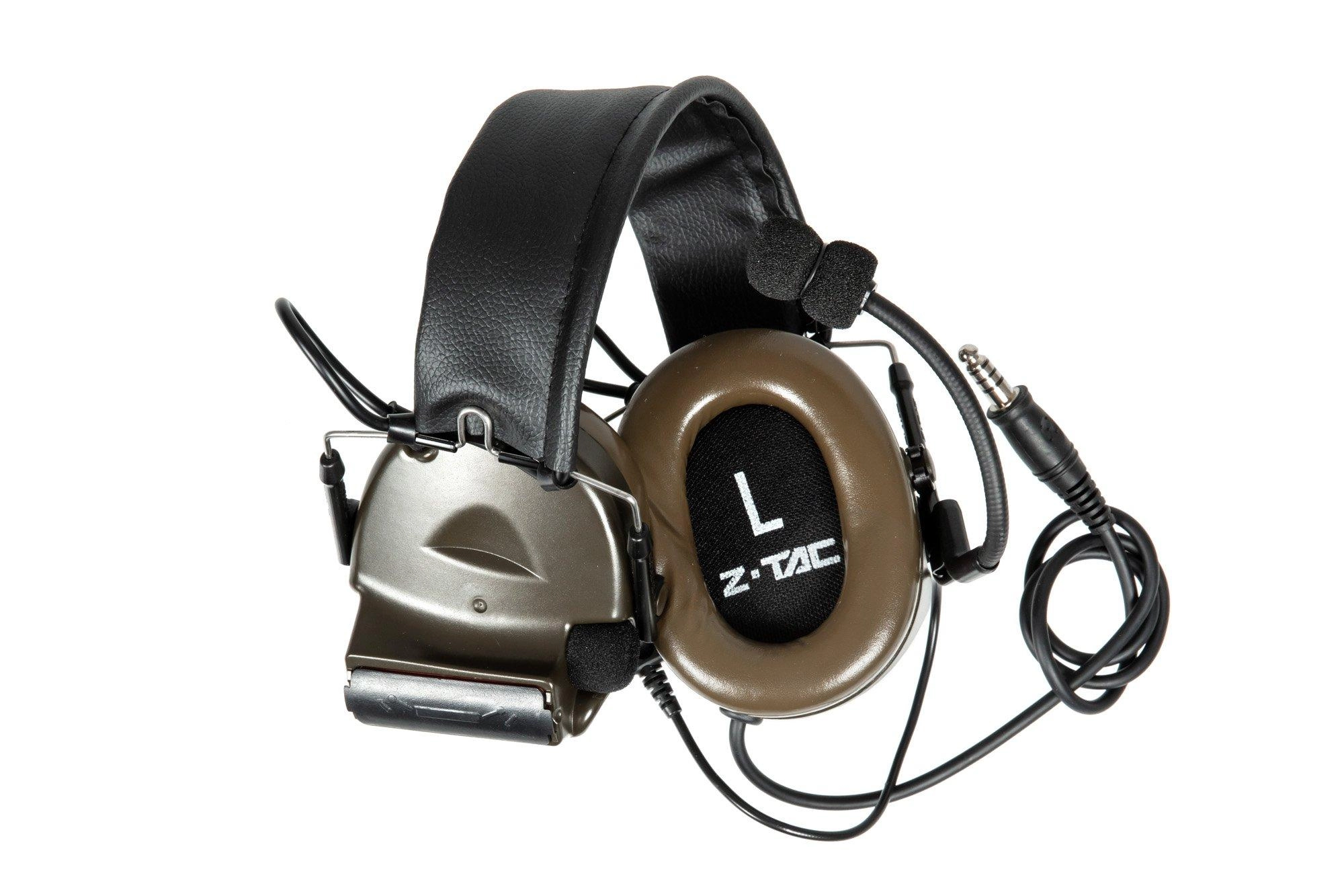 Z-Tac Com II headset mikrofonilla - Foliage Green