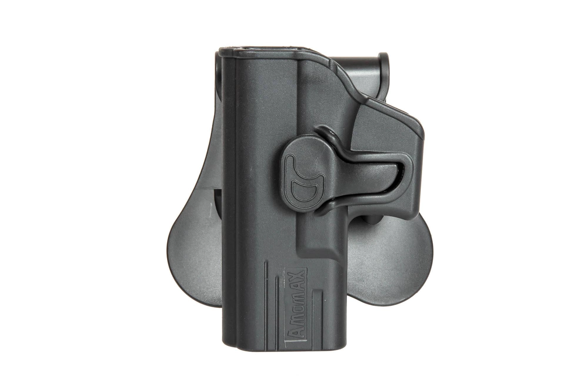 Amomax Glock 19/23/32 pistoolikotelo, vasemmalle, paddle - musta