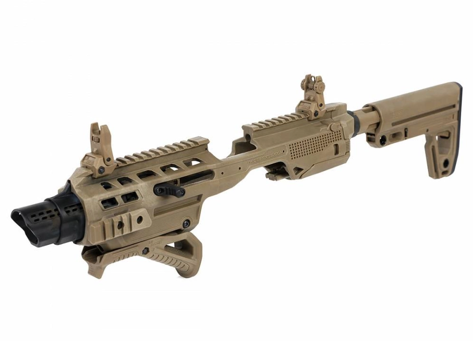 IMI Defense Kidon pistoolikarbiinikonversiokitti - Glock adapterilla - Tan