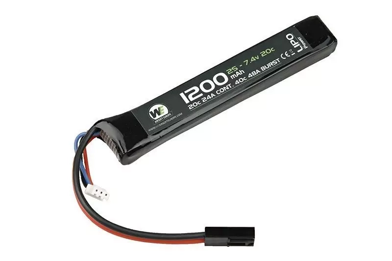 Nuprol 7.4V 1200mAh 20C tikku LiPo akku, mini-liitin