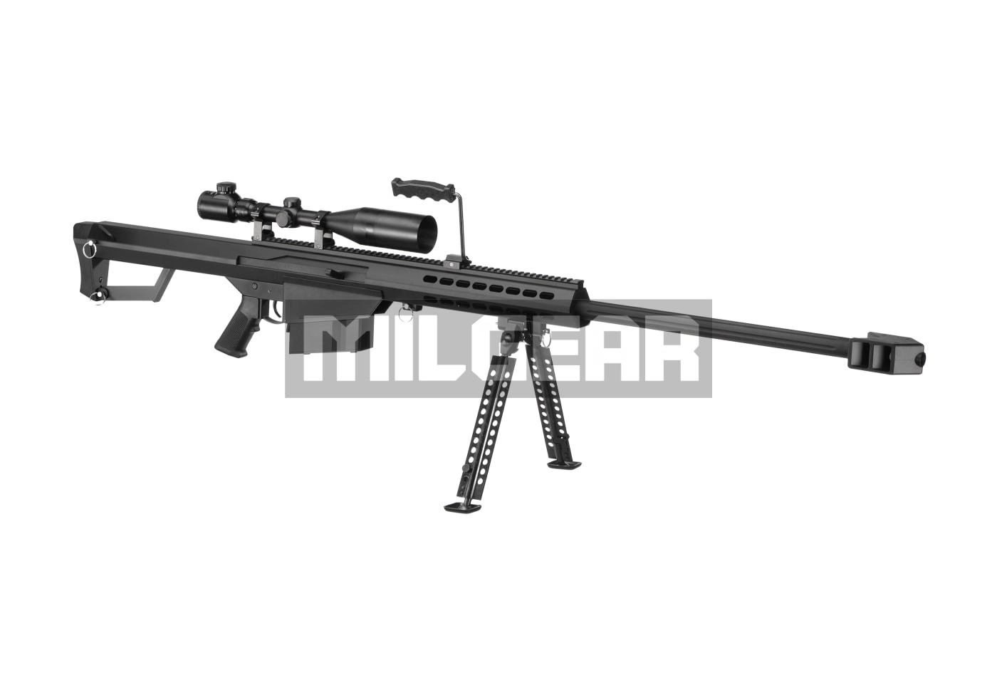 Snow Wolf Barrett M82A1 Bolt Action Sniper kiikarilla - musta