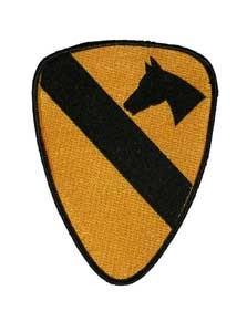 US Army joukko-osastomerkki, 1st Air Cav, värillinen