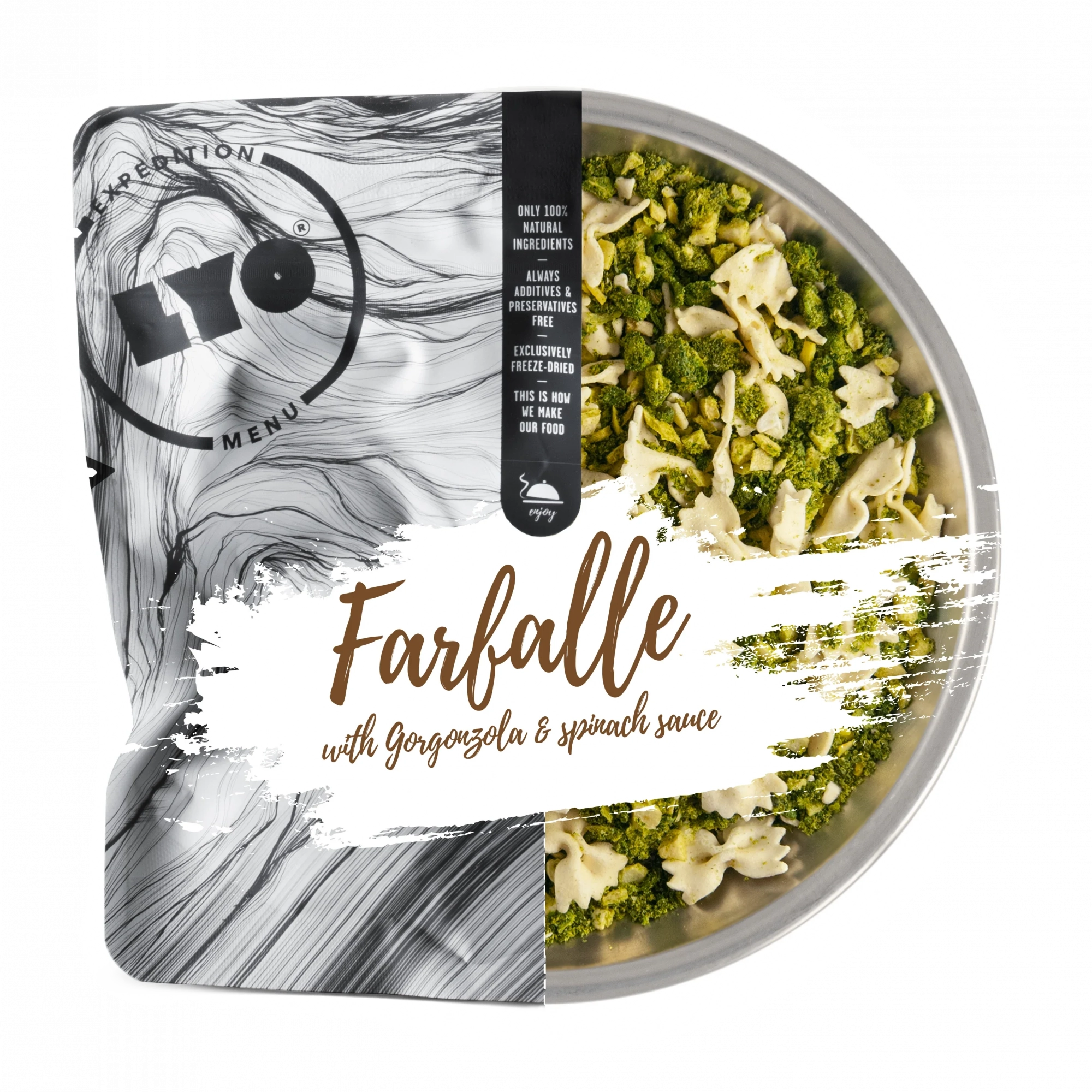 LyoFood Farfalle with Gorgonzola & Spinach Sauce 500g