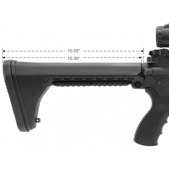 Leapers UTG PRO AR15 Ops Ready S5 Fixed Stock - musta