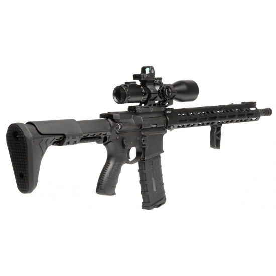 Leapers UTG PRO AR15 Ops Ready S5 Fixed Stock - musta